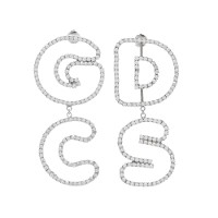 Logo Earrings Crystal