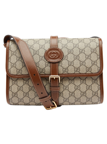 Gucci GG Jacquard Buckle Messenger Bag Tan 745679-92TCG-8563