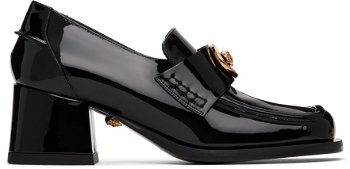 Versace Black Alia Patent Loafer Heels 1012169_D2VE_1B00V