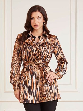GUESS Marciano Marciano Animalier Print Trench 4RGL139927Z
