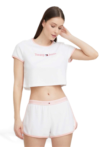Tommy Hilfiger Essential Towelling Cropped Lounge T-Shirt UW0UW04403.PPYX