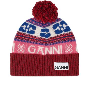 GANNI Graphic Wool Beanie A5622-999