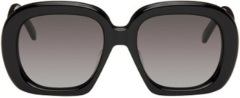 Loewe Black Square Halfmoon Sunglasses LW40113U 192337138348