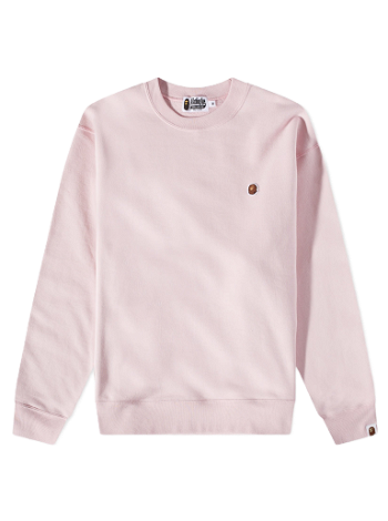 BAPE Head One Point Relaxed Fit Crew Sweat Pink 001SWJ301015M-PNK