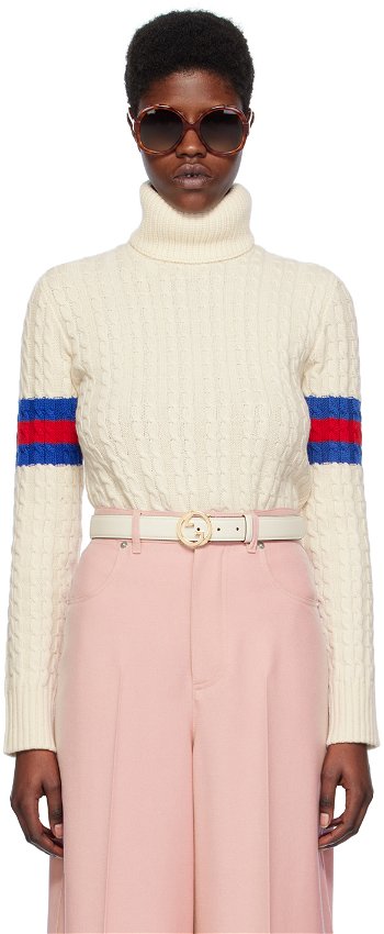 Gucci Off-White Cable Knit 764599 XKDM9